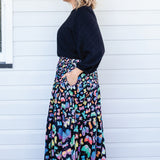 Sally Skirt in social butterfly black