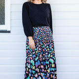 Sally Skirt in social butterfly black