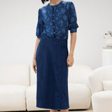 Penelope Blouse in sweet nothings blue
