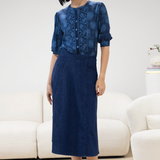 Penelope Blouse in sweet nothings blue