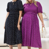 Seychelles Dress in dotty orchid
