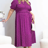 Seychelles Dress in dotty orchid