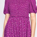 Seychelles Dress in dotty orchid