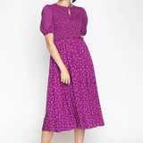 Seychelles Dress in dotty orchid