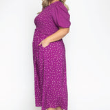 Seychelles Dress in dotty orchid