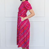 Seychelles Dress in gingham orchid