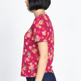 Holiday Tee in cherry blossom plum