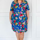 Skipper Dress in kasumi cobalt