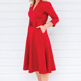 Sloane Dress in red