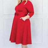 Sloane Dress in red