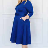 Sloane Dress in cobalt
