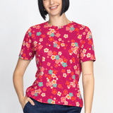 Holiday Tee in cherry blossom plum