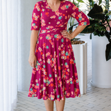 Cleo Dress in cherry blossom plum