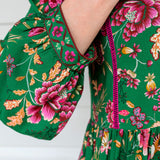 Sophia Dress in flights of fancy green