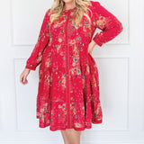 Sophia Dress in leading lady rose