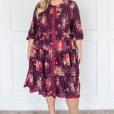 Sophia Dress in leading lady plum