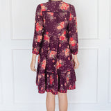 Sophia Dress in leading lady plum