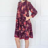 Sophia Dress in leading lady plum