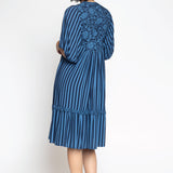 Penny Midi Dress in wonderstripe blue
