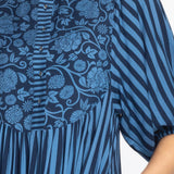 Penny Midi Dress in wonderstripe blue