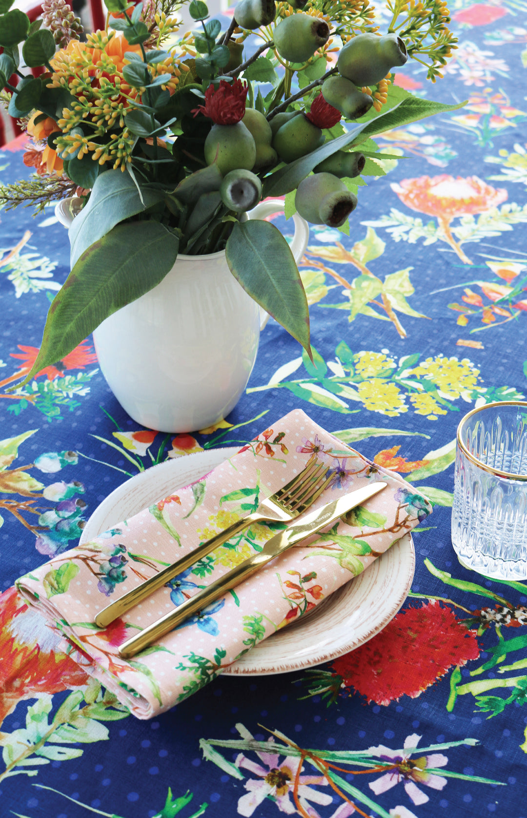 Tablecloth Large in little wonder navy