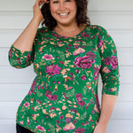 Reversible Tallulah Tee with 3/4 sleeves by Maiocchi.