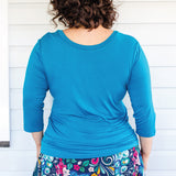Tallulah Reversible Tee 3/4 sleeve in jasper