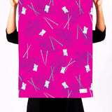 Tea Towel in lucky cat pink