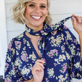Square Scarf in the lovely navy