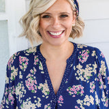 Square Scarf in the lovely navy