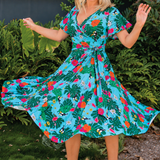Arabella Dress in flamingo fun