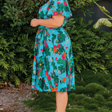Arabella Dress in flamingo fun