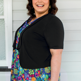 Tuxedo Cardie short sleeve in black