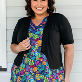 Tuxedo Cardie short sleeve in black