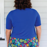 Tuxedo Cardie short sleeve in blue
