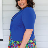Tuxedo Cardie short sleeve in blue