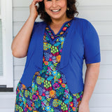 Tuxedo Cardie short sleeve in blue