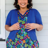 Tuxedo Cardie short sleeve in blue