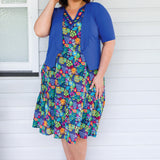 Tuxedo Cardie short sleeve in blue