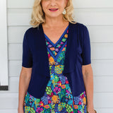 Tuxedo Cardie short sleeve in navy