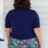 Tuxedo Cardie short sleeve in navy