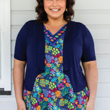 Tuxedo Cardie short sleeve in navy