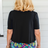 Tuxedo Cardie short sleeve in black