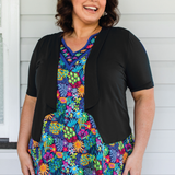 Tuxedo Cardie short sleeve in black