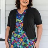 Tuxedo Cardie short sleeve in black