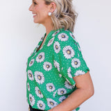 Florida Top in daisy days green