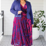 PRE-ORDER Violet Dress in cornflower velvet