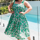 Florida Dress/Skirt in daisy days green