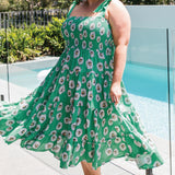 Florida Dress/Skirt in daisy days green