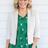 Perfect Linen Blazer in oatmeal